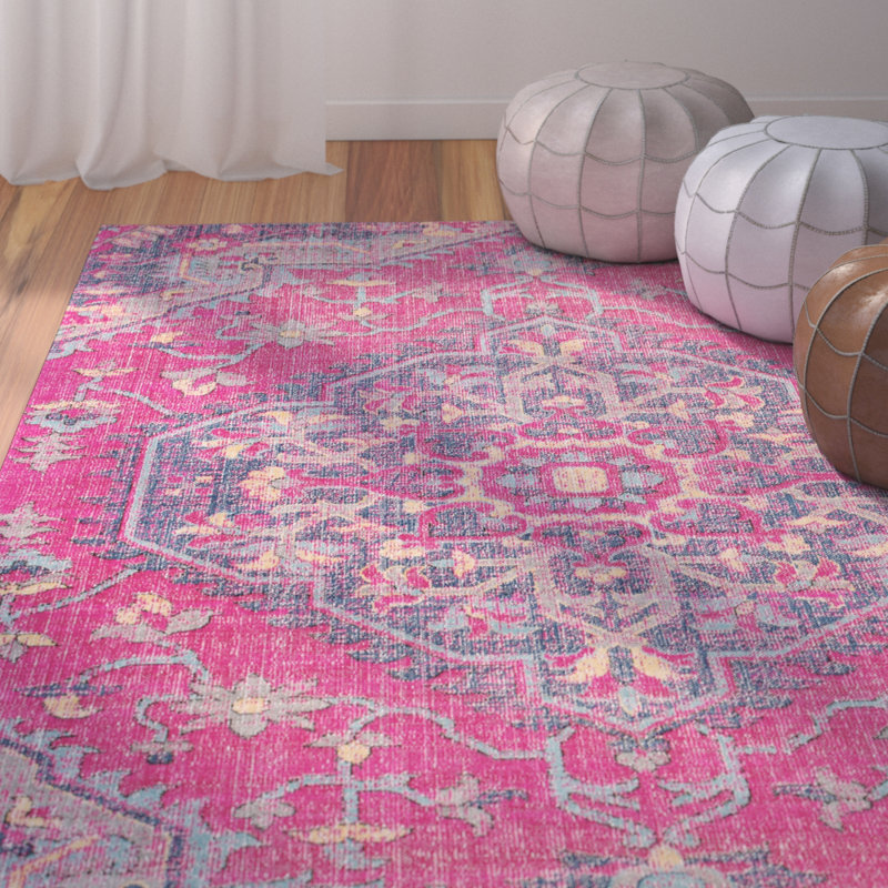 Bungalow Rose Randhir Pink/Purple Area Rug & Reviews Wayfair
